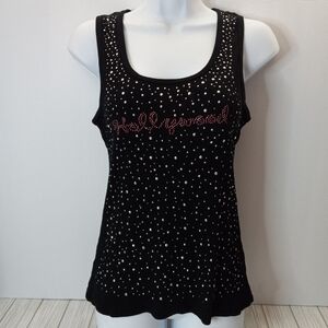 Sweet 'N' Kool Y2K Hollywood Rhinestone Bedazzled Tank Top